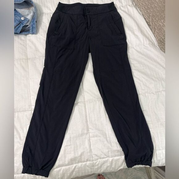 Athleta Black Recycled Nylon Jogger Pants | Size 2 - Picture 2 of 11